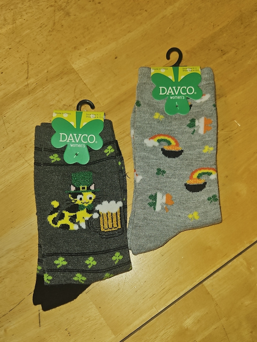 2 Pair Women's St. Patrick's Day Novelty Socks